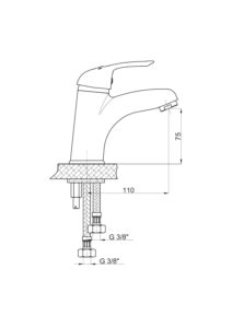 GPD Adrio Lavabo Bataryası Siyah MLB120-S