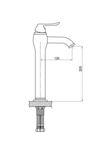 GPD Tauro Set Üstü Lavabo Bataryası Orb Kaplama MSL150-O