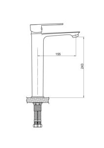 GPD Provido Set Üstü Lavabo Bataryası Krom MSL155