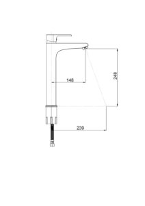 GPD Atros Set Üstü Lavabo Bataryası Krom MSL65