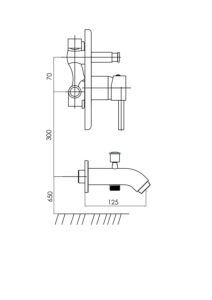 GPD Espina Tam Ankastre Banyo Bataryası Krom MTA70