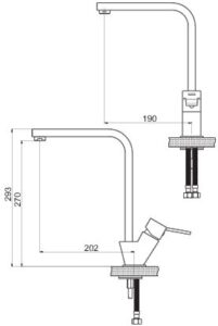 GPD Tulio Tek Gövde Eviye Bataryası Krom MTE135 - MTE135 - Mutfak Eviye Bataryası - 1