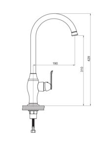 GPD Tauro Tek Gövde Eviye Bataryası Orb Kaplama MTE150-O