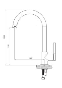 GPD Gildo Tek Gövde Eviye Bataryası Krom MTE165