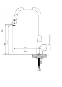 GPD Solus Döner L Borulu Eviye Bataryası Krom MTE56 - MTE56 - Mutfak Eviye Bataryası - 1