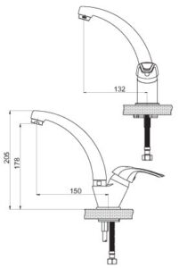 GPD Adrio Tek Su Girişli Tek Gövde Lavabo Bataryası Krom MTT120 - MTT120 - Lavabo Bataryası - 1