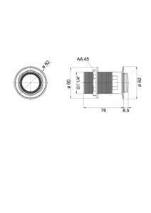 GPD Pop-Up Ünitesi Basmalı-Normal/Taşmalı Siyah PUP04-S - PUP04-S - Basmalı Sifon , Gider (Pop-Up) - 1