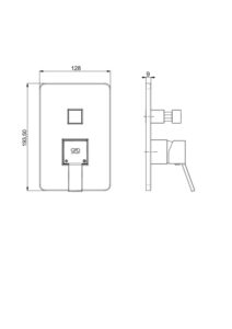 GPD Tulio Ankastre Batarya Sıva Üstü Grubu Krom SUG135 - SUG135 - Banyo Ankastre Ürünleri - 1