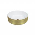 Dune Ceramica Lavabo Heller White&Gold - 188011 - Çanak Lavabo