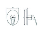 GPD Adrio Ankastre Duş Sıva Üstü Grubu Krom SUD120 - SUD120 - Banyo Ankastre Ürünleri - 1