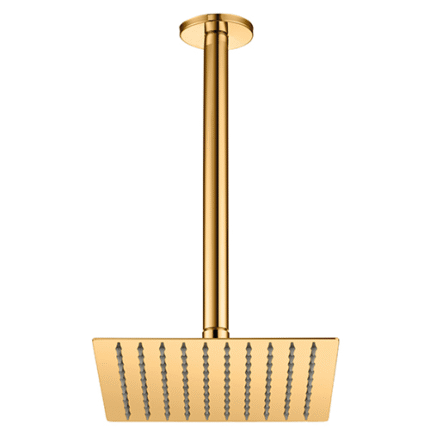 GPD Ankastre Duş Başlığı Tavandan 200x200 Gold Pvd ADS17-A