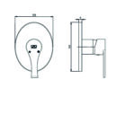GPD Atros Ankastre Duş Sıva Üstü Grubu Krom SUD65