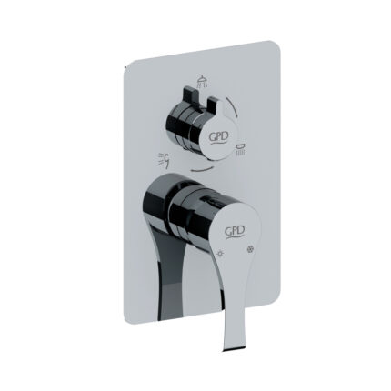 GPD Atros Mix Çevirmeli Ankastre Batarya Sıva Üstü Grubutsen817 Krom SCU65