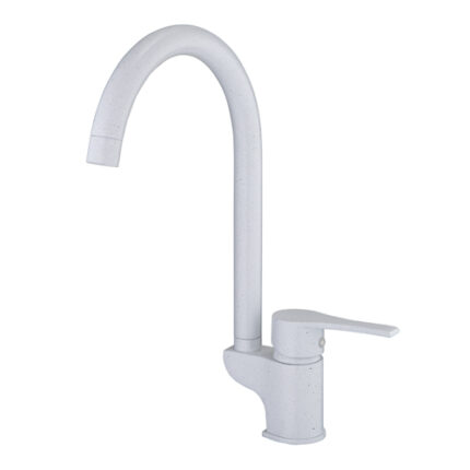 GPD Atros Tek Gövde Eviye Bataryası Beyaz Granit MTE65-BG