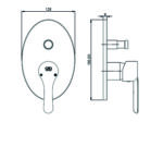 GPD Felis Ankastre Batarya Sıva Üstü Grubu Krom SUG75 - SUG75 - Stop Valf - 1