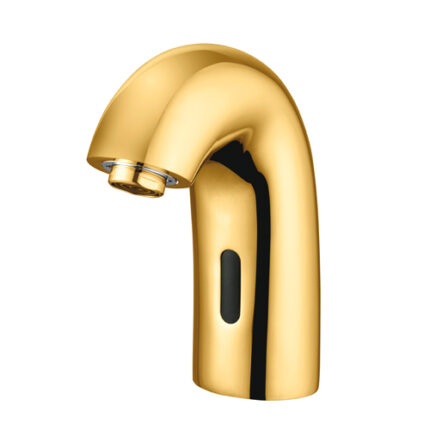 GPD Fotoselli Lavabo Bataryası Çift Su Girişli Gold Pvd FLB10-A