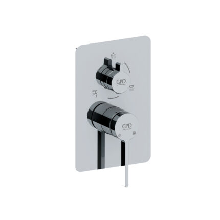 GPD Gildo Mix Çevirmeli Ankastre Batarya Sıva Üstü Grubutsen817 Krom SCU165