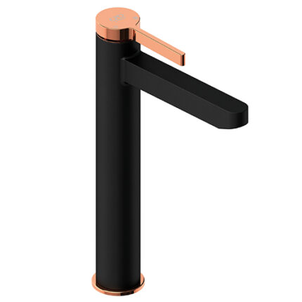 GPD Gildo Set Üstü Lavabo Bataryası Siyah-Rose Gold MSL165-S-R - MSL165-S-R - Lavabo Bataryası