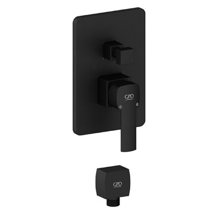 GPD Pedra Ankastre Kabin Bataryası Siyah MKB160-S - MKB160-S - Ankastre Banyo Bataryası