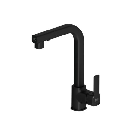 GPD Pedra Spiralli Eviye Bataryası Siyah MES160-S - MES160-S - Spiralli Mutfak Eviye Bataryası