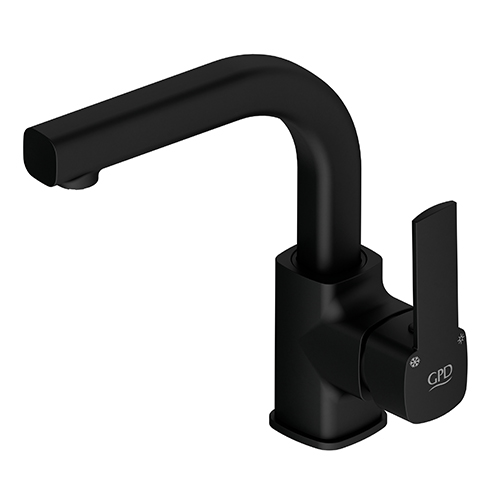 GPD Pedra Tek Gövde Lavabo Bataryası Siyah MTL160-S GPD Pedra Tek Gövde Lavabo Bataryası Siyah MTL160-S