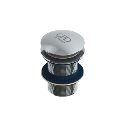 GPD Pop-Up Ünitesi Basmalı-Normal/Taşma Deliksiz Krom PUP05 - PUP05 - Basmalı Sifon , Gider (Pop-Up)