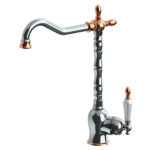 GPD Retro Tek Gövde Eviye Bataryası Krom-Rose Gold MTE180-K-R - MTE180-K-R - Mutfak Eviye Bataryası