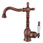 GPD Retro Tek Gövde Lavabo Bataryası Bakır Oksit Kaplama MTL180-B