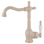 GPD Retro Tek Gövde Lavabo Bataryası Krem Granit Efekt MTL180-KG