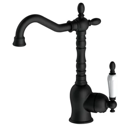 GPD Retro Tek Gövde Lavabo Bataryası Siyah MTL180-S