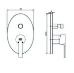 GPD Solus Ankastre Batarya Sıva Üstü Grubu Krom SUG55