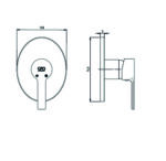 GPD Solus Ankastre Duş Sıva Üstü Grubu Krom SUD55 - SUD55 - Banyo Ankastre Ürünleri - 1
