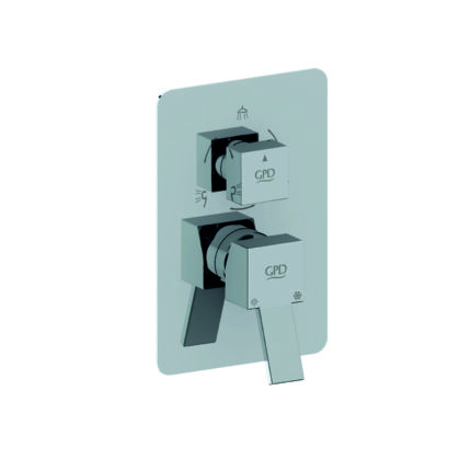 GPD Tulio Mix Çevirmeli Ankastre Batarya Sıva Üstü Grubutsen817 Krom SCU135