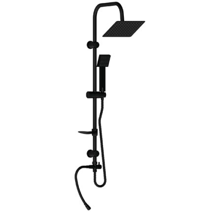 GPD Yönlendiricili Duş Seti Tek Fonksiyonlu El Duşu 200x200 Siyah DST19-3-S