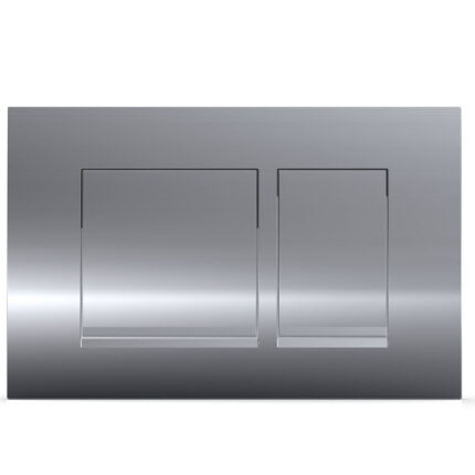 Serel Dikdörtgen Parlak Krom Panel-Metal Kaplama - P670120 - Kumanda Panelleri (Gömme Rezervuar Butonları)