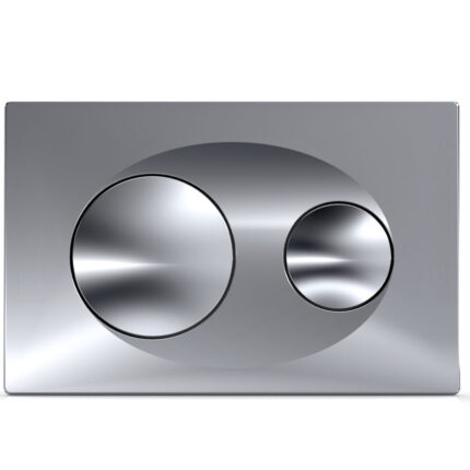 Serel Yuvarlak Parlak Krom Panel-Metal Kaplama - P400120 - Kumanda Panelleri (Gömme Rezervuar Butonları)