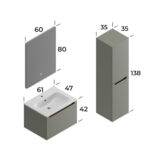 Smart İbiza 60 cm Banyo Dolabı