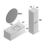 Smart Braga 100 cm Banyo Dolabı