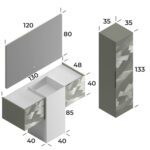 Smart Capri 130 cm Banyo Dolabı - CAPRİ-130 - Banyo Dolapları - 4