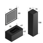 Smart Fonte 80 cm Banyo Dolabı