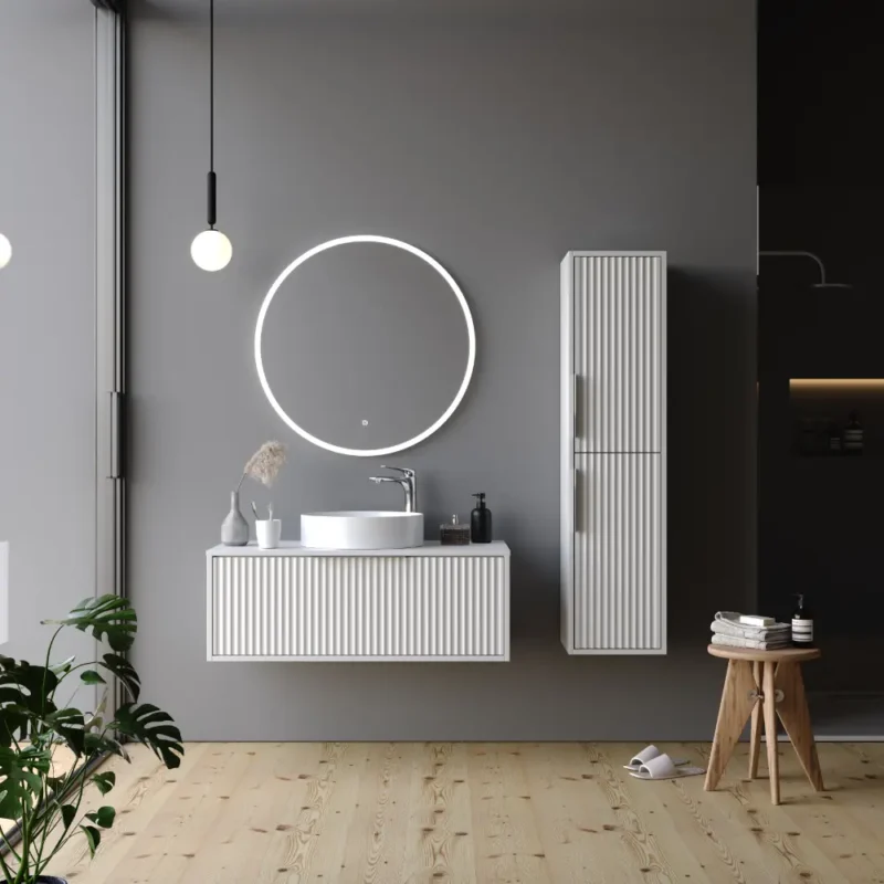 Smart Hole 100 cm Banyo Dolabı - HOLE-100 - Banyo Dolapları