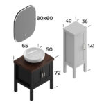 Smart London 65 cm Banyo Dolabı - LONDON-65 - Banyo Dolapları - 2