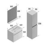 Smart Lotus 60 cm Banyo Dolabı - LOTUS-60 - Banyo Dolapları - 1