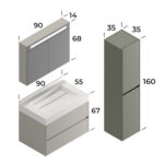 Smart Lucca 90 cm Banyo Dolabı