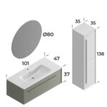 Smart Lugo 100 cm Banyo Dolabı