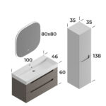 Smart Maddox 100 cm Banyo Dolabı