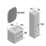 Smart Maddox 60 cm Banyo Dolabı - MADDOX-60 - Banyo Dolapları - 2