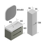 Smart Maddox 85 cm Banyo Dolabı