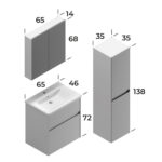 Smart Malaga 65 cm Banyo Dolabı - MALAGA-65 - Banyo Dolapları - 2