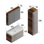 Smart Malta 80 cm Banyo Dolabı - MALTA-80 - Banyo Dolapları - 1